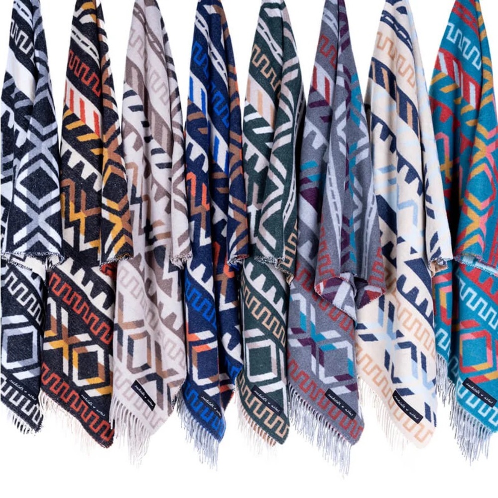 Wool blanket with sustainable fibers by Sackcloth & Ashes